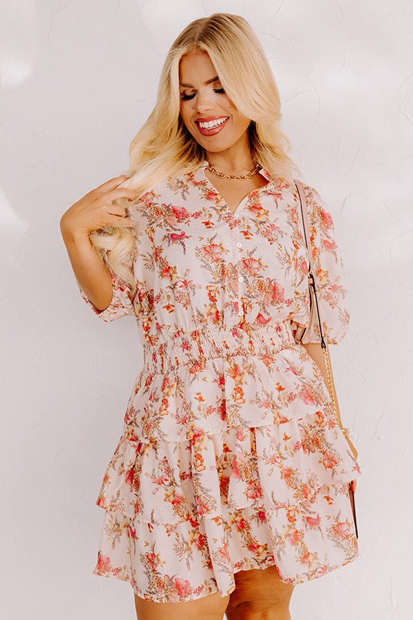 Feel The Romance Floral Mini Dress Curves Image - 3