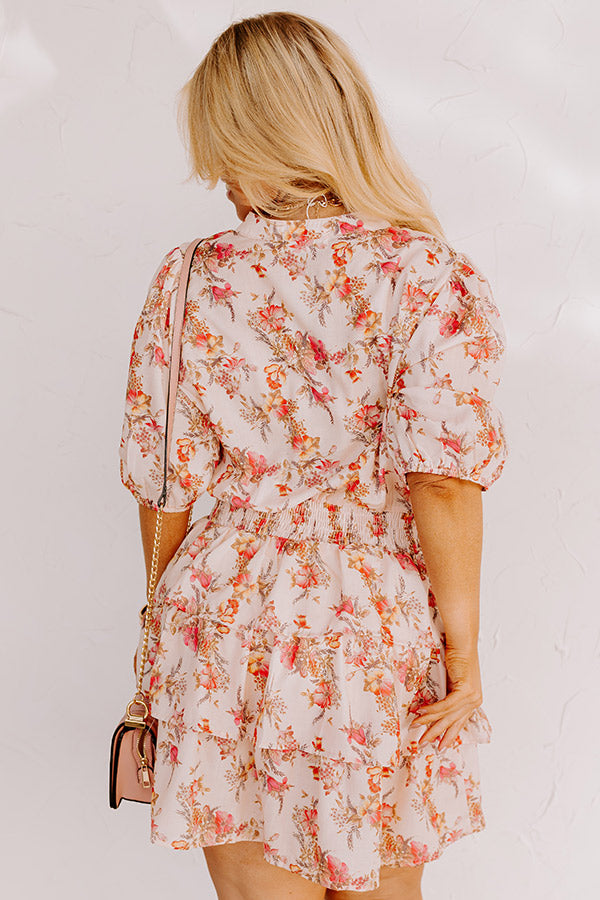 Feel The Romance Floral Mini Dress Curves Image - 4