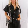 Bring On The Weekend Denim Dress In Black Image - 1
