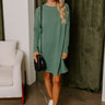 Always There For You T-Shirt Dress In Light Hunter Green Image - 1