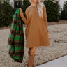 Always There For You T-Shirt Dress In Camel Image - 1