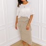 Cool Energy Cargo Midi Skirt in Warm Taupe Image - 1