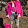Keeping Cozy Jacket In Hot Pink Image - 1