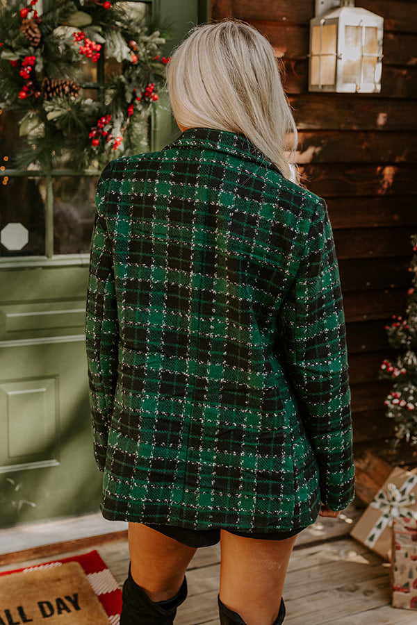 Ladies Blazer Christmas Plaid Blazer Blazer Outfit Christmas Plaid