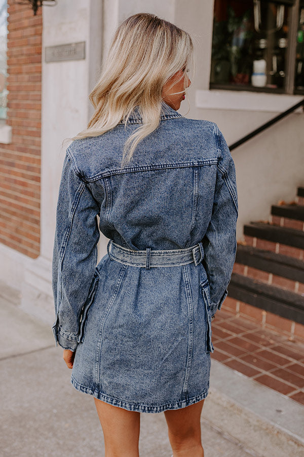 Filled With Hope Denim Dress Image - 4
