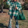 Cozy Paradise Plaid Jacket in Hunter Green Image - 1