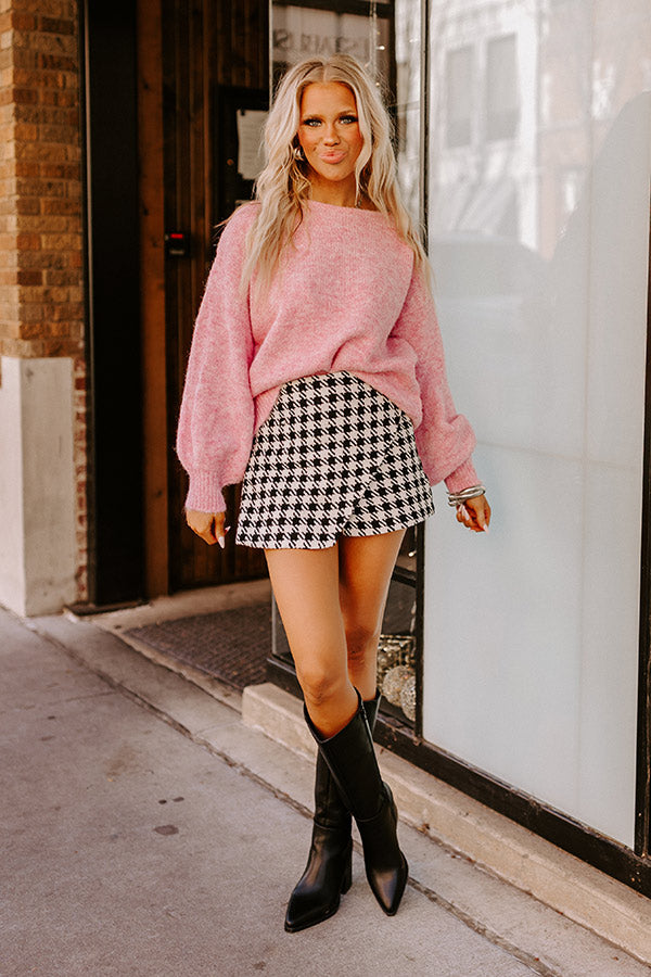 Afternoon Date Knit Sweater in Pink