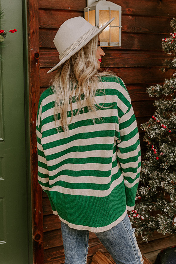 Denver Icon Stripe Sweater In Green Image - 3