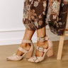 The Charlotte Faux Leather Heel in Iced Latte Image - 1