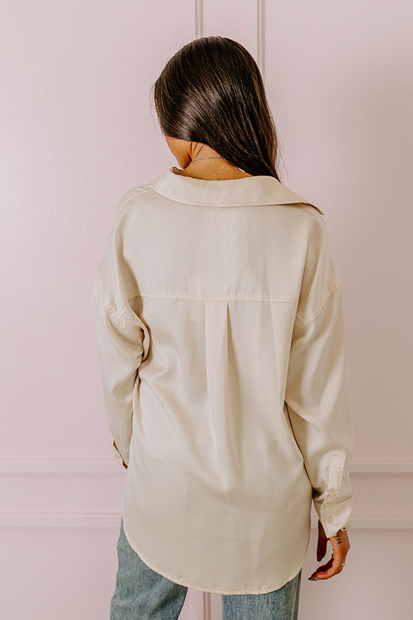Elite Elegance Satin Button Up In Cream • Impressions Online Boutique Elite Elegance Satin Button Up In Cream • Impressions Online Boutique