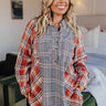 Fall Sunset Flannel Tunic Curves Image - 1