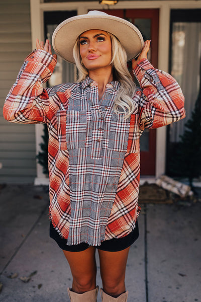 Fall Sunset Flannel Tunic • Impressions Online Boutique