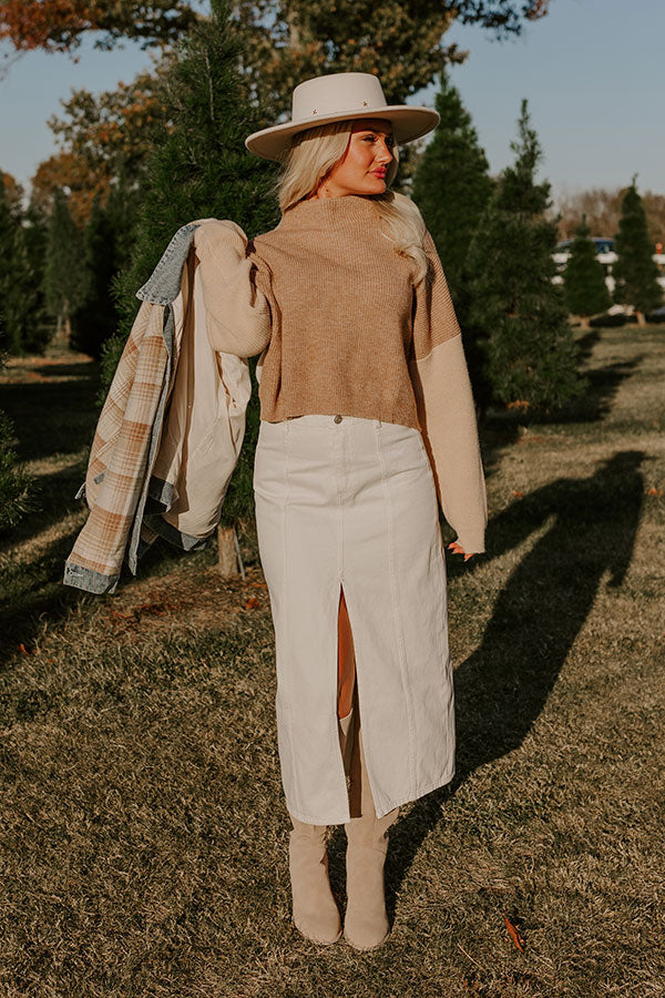 Nantucket Chill Knit Sweater in Iced Latte Image - 2