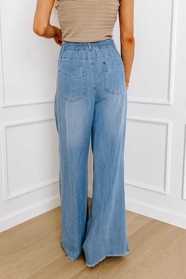 The Jessica Wide Leg Denim Trouser Image - 4