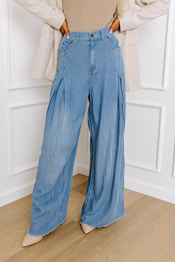 The Jessica Wide Leg Denim Trouser Image - 3