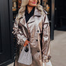 Modern Marvel Metallic Trench Coat Image - 1