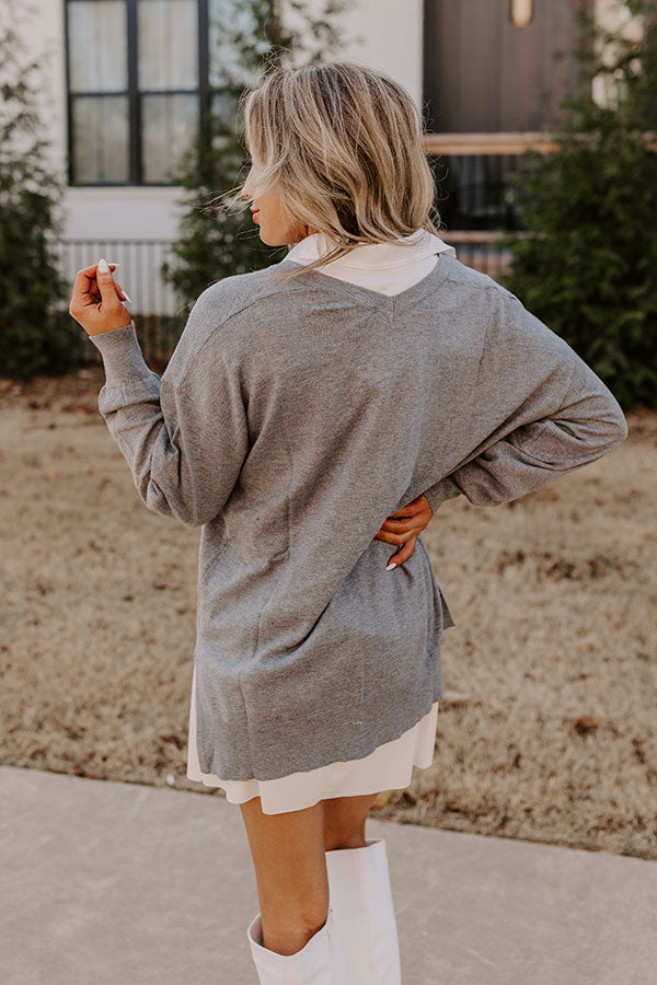 Sincerely Snuggly Sweater Top in Grey • Impressions Online Boutique