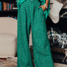 The Prescott High Waist Tweed Pants in Green Image - 1