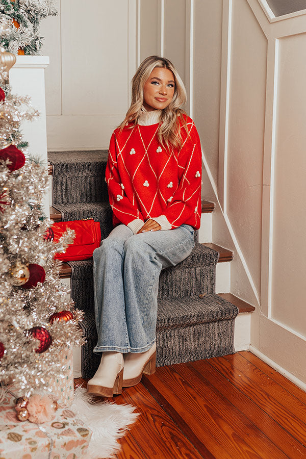Mistletoe And Magic Sweater In Red