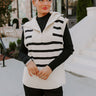 Midnight Dreams Stripe Sweater Vest In Cream Image - 1