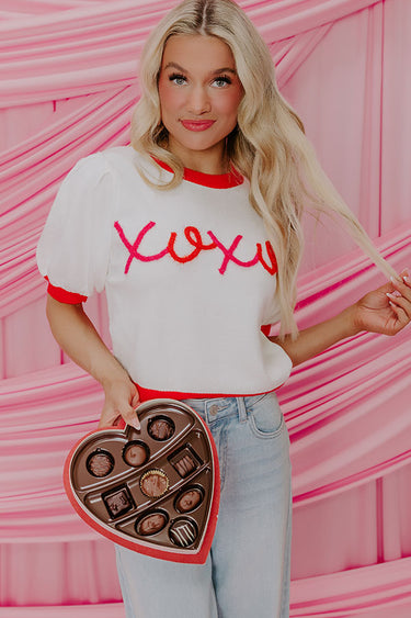 XOXO Cap Sleeve Crop Top