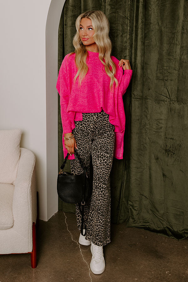 Call Me Cutie Shift Sweater in Hot Pink Image - 2