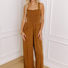 Gather The Courage Smocked Jumpsuit In Chocolate Image - 1