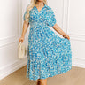 Resort Getaway Floral Midi in Ocean Blue Curves Image - 1