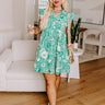 Hello Lovely Floral Dress In Emerald Curves Image - 1