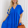 Cool Cruise Shift Dress in Royal Blue Curves Image - 1