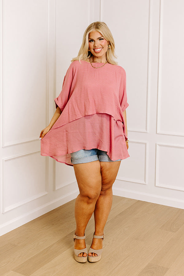 Tranquil Time Shift Top In Blush Curves Image - 4