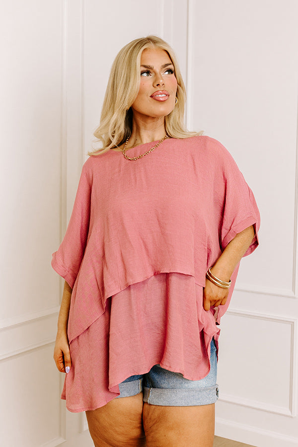 Tranquil Time Shift Top In Blush Curves Image - 3