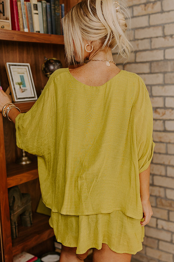 Tranquil Time Shift Top In Lime Punch Curves Image - 4