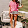 Visions Of You Waffle Knit Top In Pink Image - 1