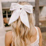 The Carly Satin Bow Hair Clip Image - 1