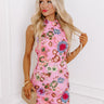 Exclusive Party Embroidered Mini Dress In Pink Image - 1