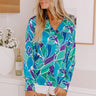 Capri Waters Satin Button Up Image - 1