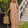 Tranquil Horizon Floral Maxi In Orange Curves Image - 1