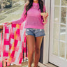 Tranquil Horizon Knit Top in Pink Image - 1