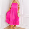 Bayside Bliss Ruffle Midi in Hot Pink Curves Image - 1
