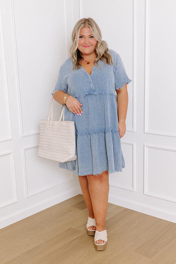 Summer Mimosa Babydoll Dress in Airy Blue Curves – Impressions Online ...