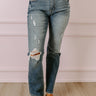 KanCan Reese High Waist Distressed Straight Leg Jean Image - 1