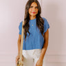 Meet Your Destiny Knit Top In Ocean Blue Image - 1