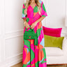 Sailboat Soiree Color Block Maxi in Hot Pink Image - 1