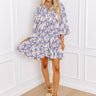 Coastal Cruise Floral Mini Dress in Lavender Image - 1