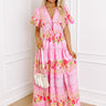 St. Tropez Stroll Floral Midi in Pink Image - 1