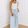 The Serena High Waist Chambray Pants in Light Wash Image - 1