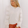 Cityscape Charm Knit Sweater Top in Cream Image - 1