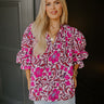 Endearing Romance Floral Top in Pink Curves Image - 1