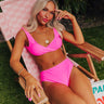 Beach Retreat Bikini Top in Neon Pink Image - 1